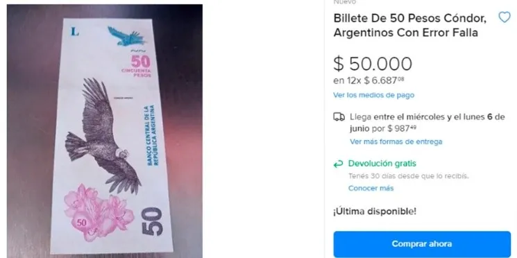 El billete de $50 que vale hasta $50.000: ¿Cómo identificarlo?
