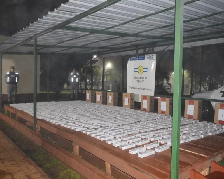 Gendarmería decomisó importante cargamento de cigarrillos en Iguazú