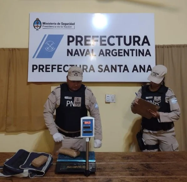 Prefectura secuestró cocaína en Misiones