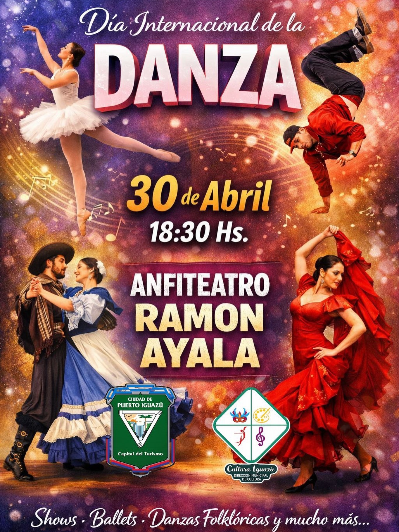IGUAZÚ: ESTE 30 DE ABRIL CELEBRAMOS EL DÍA INTERNACIONAL DE LA DANZA