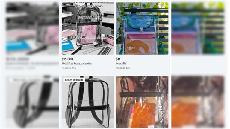 Misiones: tras las amenazas de tiroteos que obligaron a activar protocolos en escuelas, ya venden mochilas transparentes en redes sociales
