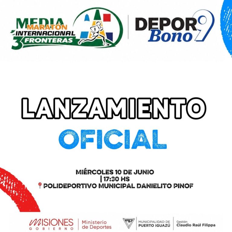 IGUAZÚ: ESTE MIÉRCOLES SE REALIZARÁ EL LANZAMIENTO OFICIAL DE LA 9° EDICIÓN DEL DEPORBONO IGUAZÚ: ESTE MIÉRCOLES SE REALIZARÁ EL LANZAMIENTO OFICIAL DE LA 9° EDICIÓN DEL DEPORBONO